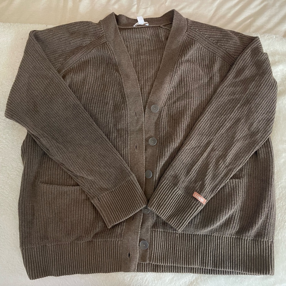 Lunya cozy cotton silk cardigan